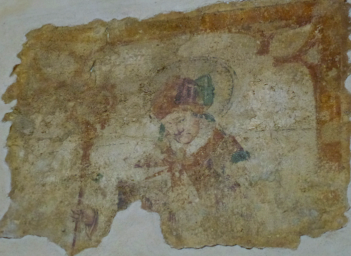 Fresco van een bisschop - waarschijnlijk uit Basel